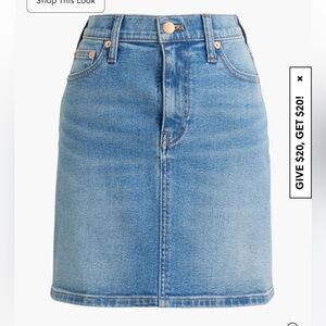 NWT J.crew denim mini skirt